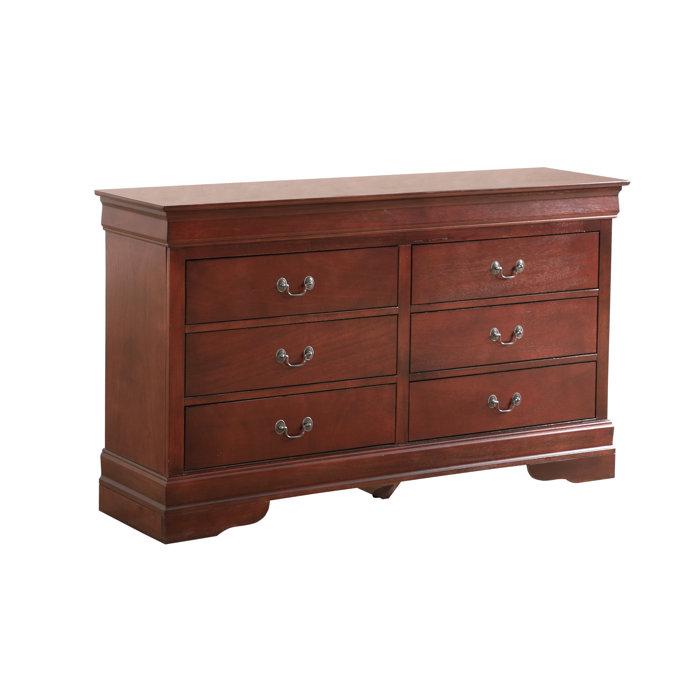 Glory Furniture Vernon 6 Drawer 57" W Double Dresser & Reviews Wayfair